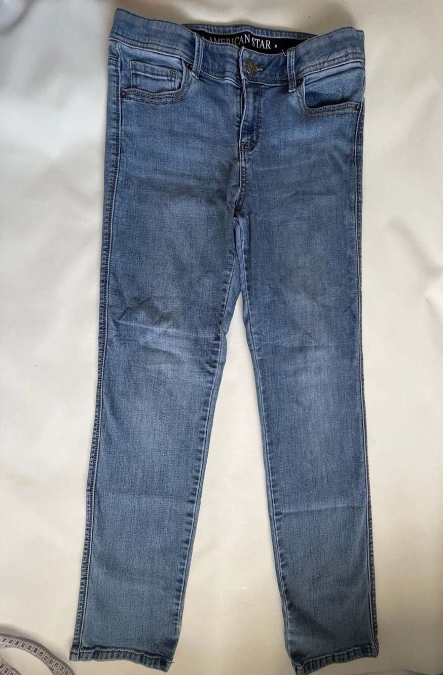 American Star Jeans 10 Womens Light Wash Straight Leg Stretch Denim